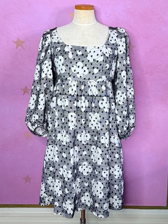 Anthropologie Dresses & Skirts - Anthropologie Jane Textured Babydoll Dress Womens Size 6 Embroidered Polka Dot